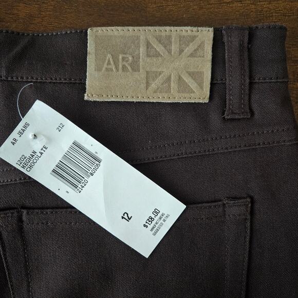 NWT AR Jeans Women's Megan Slim Straight Jeans Chocolate Size 12 - Picture 6 of 10